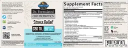 Label for Stress Relief CBD 10 mg