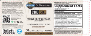 CBD 50 mg Liquid Drops Chocolate Mint