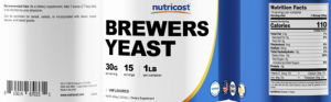 Label for Brewers Yeast Unflavored