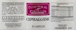Label for Cephalgesic