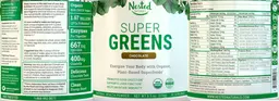Label for Super Greens Chocolate