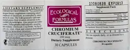 Label for Chromium Cruciferate 200 mcg