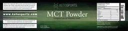 Label for MCT Powder