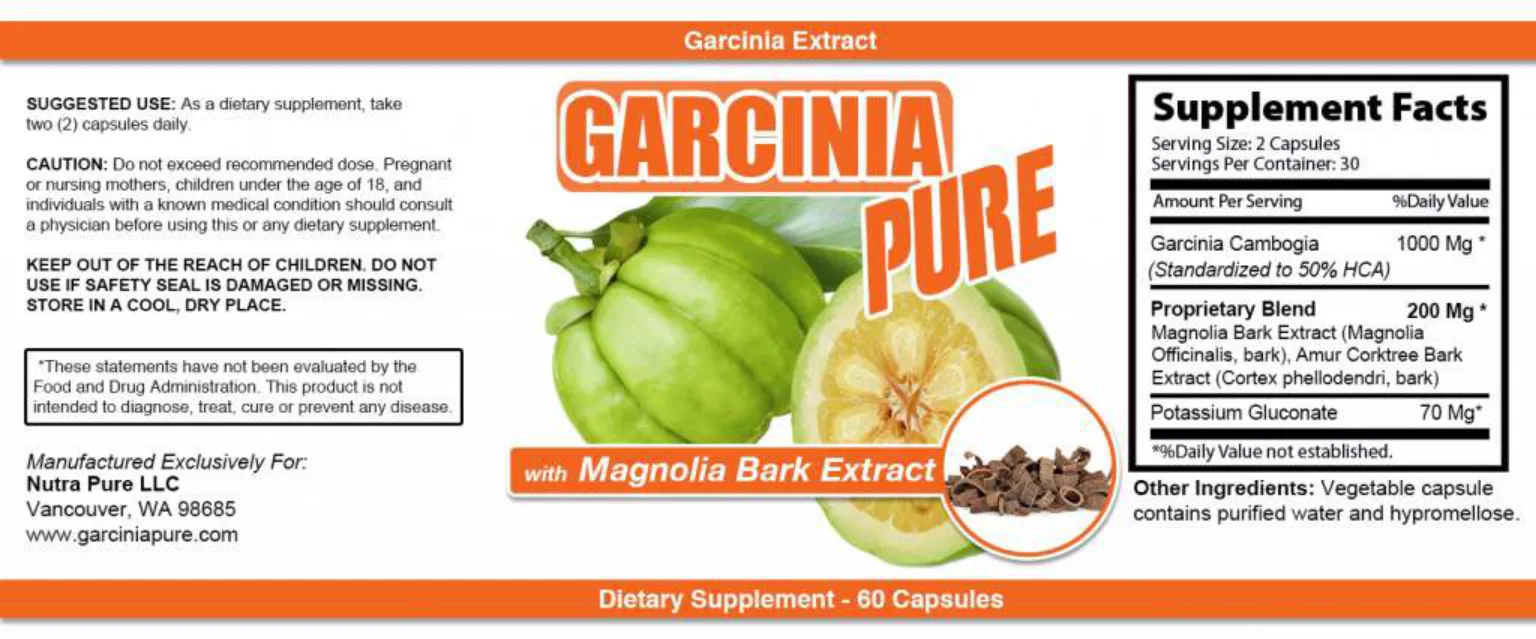 Label for Garcinia Pure