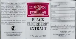 Label for Black Elderberry Extract