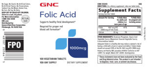 Folic Acid 1000 mcg