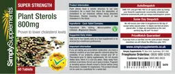 Label for Plant Sterols 800 mg