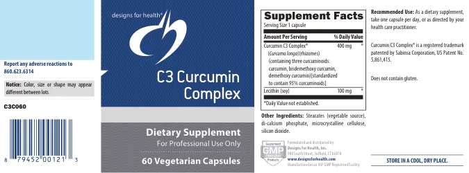 Label for C3 Curcumin Complex