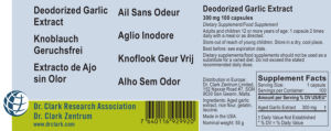 Deodorized Garlic Extract 300 mg