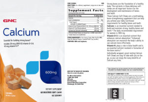 Calcium 600 mg Caramel