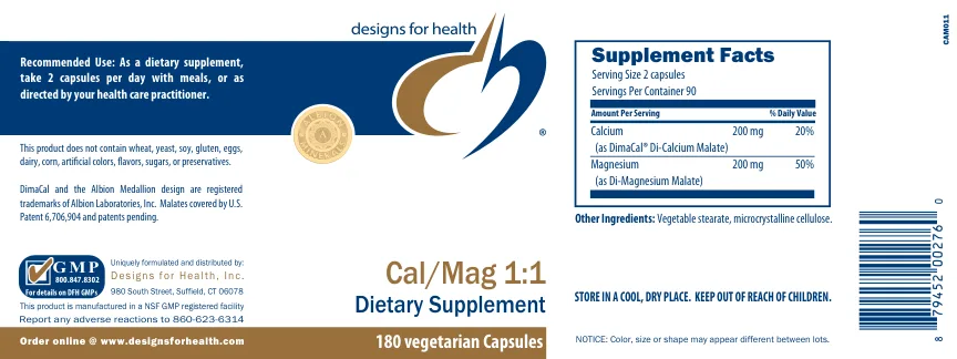 Label for Cal/Mag 1:1