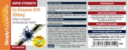Label for Co Enzyme Q10 300 mg