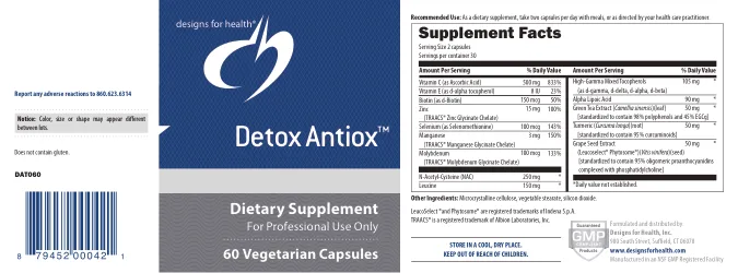Label for Detox Antiox
