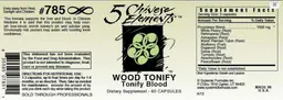 Label for Wood Tonify Tonify Blood