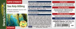 Label for Sea Kelp 600 mg