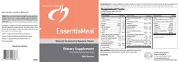 Label for EssentiaMeal Natural Strawberry-Banana Flavor
