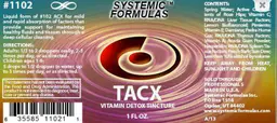 Label for Tacx Vitamin Detox Tincture