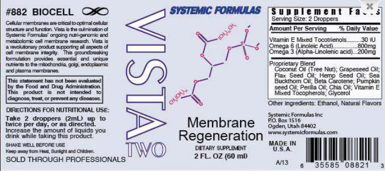 Label for Vista Two Membrane Regeneration
