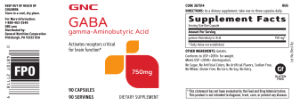 GABA Gamma-Aminobutyric Acid 750 mg