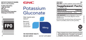 Potassium Gluconate 99 mg