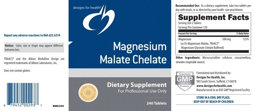 Label for Magnesium Malate Chelate