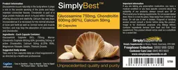 Label for Glucosamine 750 mg, Chondroitin 600 mg (90%) & Calcium 50 mg