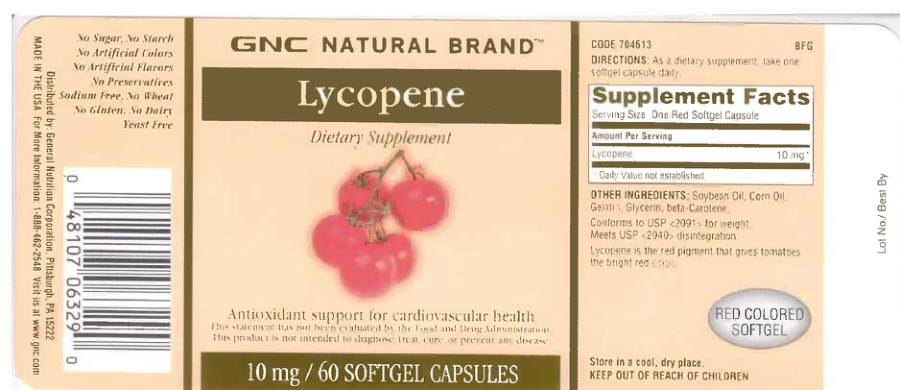 Label for Lycopene