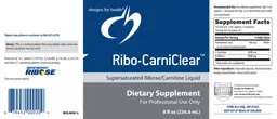 Label for Ribo-CarniClear Supersaturated Ribose/Carnitine Liquid