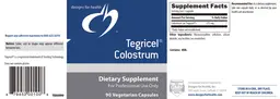 Label for Tegricel Colostrum