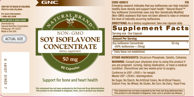Non-GMO Soy Isoflavone Concentrate 50 mg