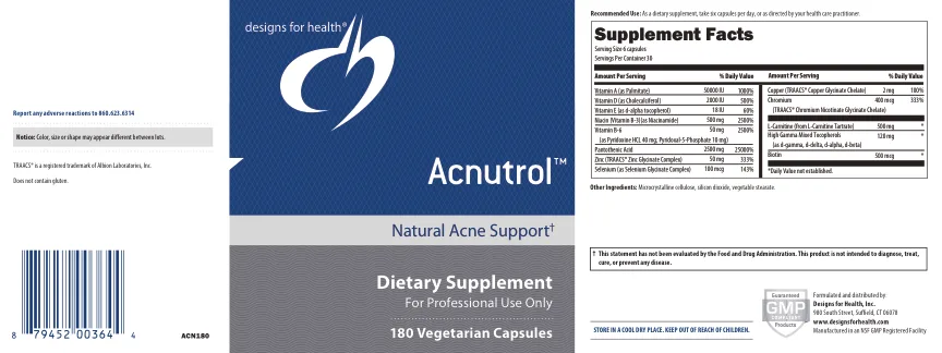 Label for Acnutrol