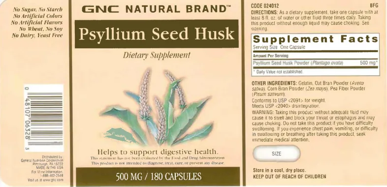 Label for Psyllium Seed Husk