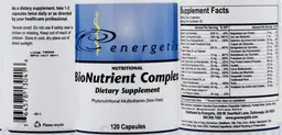 Label for BioNutrient Complex