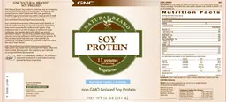 Label for Soy Protein Natural Vanilla Flavor