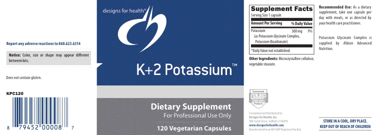 Label for K+2 Potassium