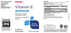 Vitamin E 671 mg (1000 IU)