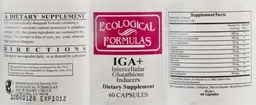 Label for IGA+Intercellular Glutathione Inducers