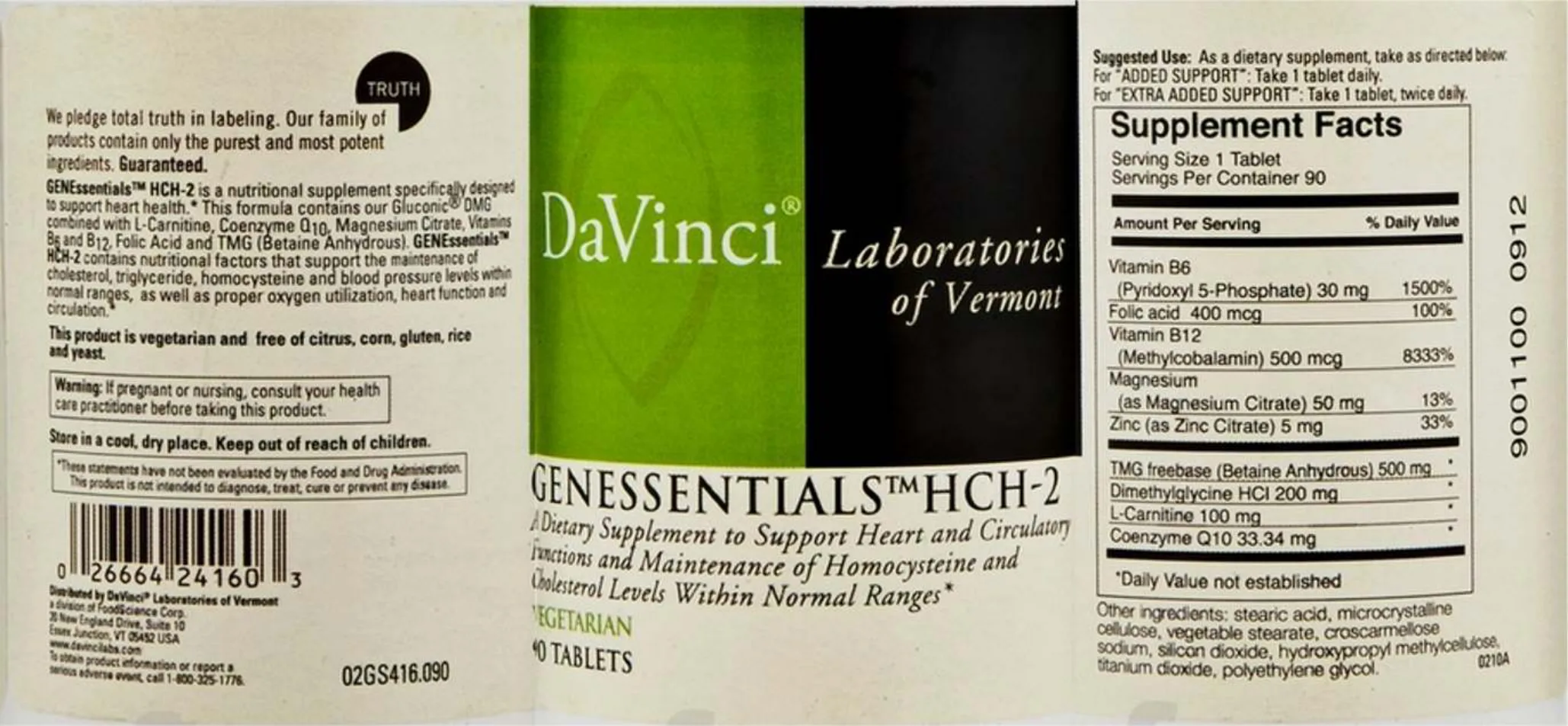 Label for Genessentials HCH-2