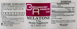 Label for Melatone 3 mg