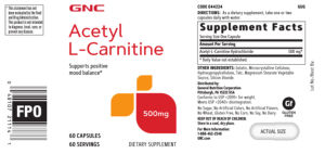 Acetyl L-Carnitine 500 mg