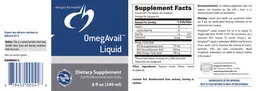 Label for OmegAvail Liquid