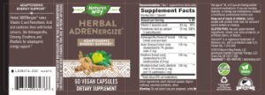 Label for Herbal ADRENergize