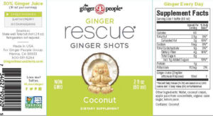 Ginger Rescue Ginger Shots Coconut Flavo