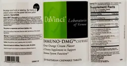 Label for Immuno-DMG Chewable Great Orange Cream Flavor