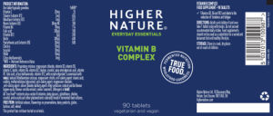 Label for Vitamin B Complex