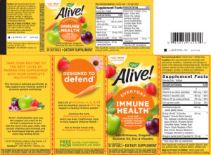 Label for Alive! Everyday Immune Health