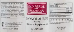 Label for Monolaurin 300 mg