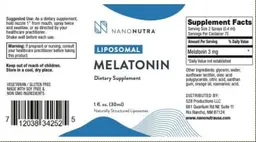 Label for Liposomal Melatonin
