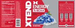 Label for Energy Blue Raspberry Ice