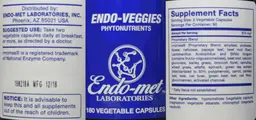 Label for Endo-Veggies
